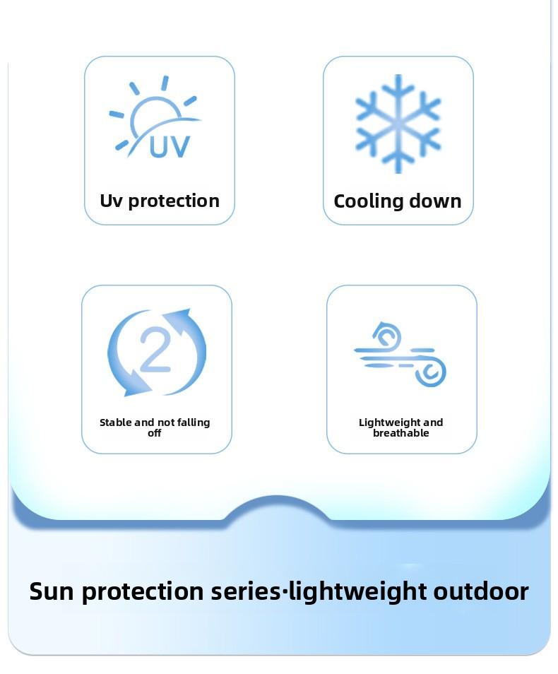 Women's sun protection face mask, UPF50+ UV protection, sun-blocking ice silk face mask, cycling protective face mask, sports mask, facekini face mask