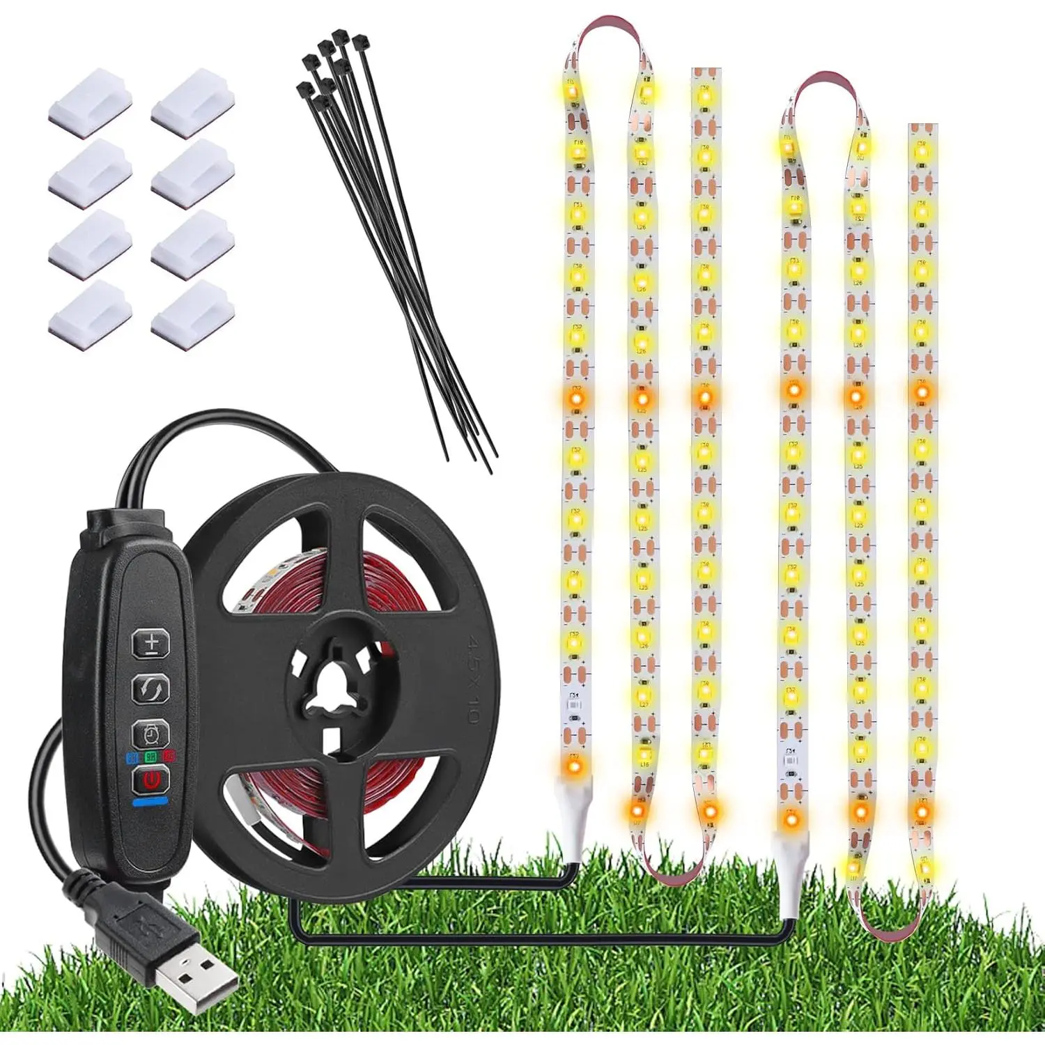 Grow Light Strip  Grow Lights for Indoor  Full   Grow Lights Indoor with Auto /Off Timer White Red 120 LEDs Sunlike Grow Lamp for  Light for Indoor  (1)