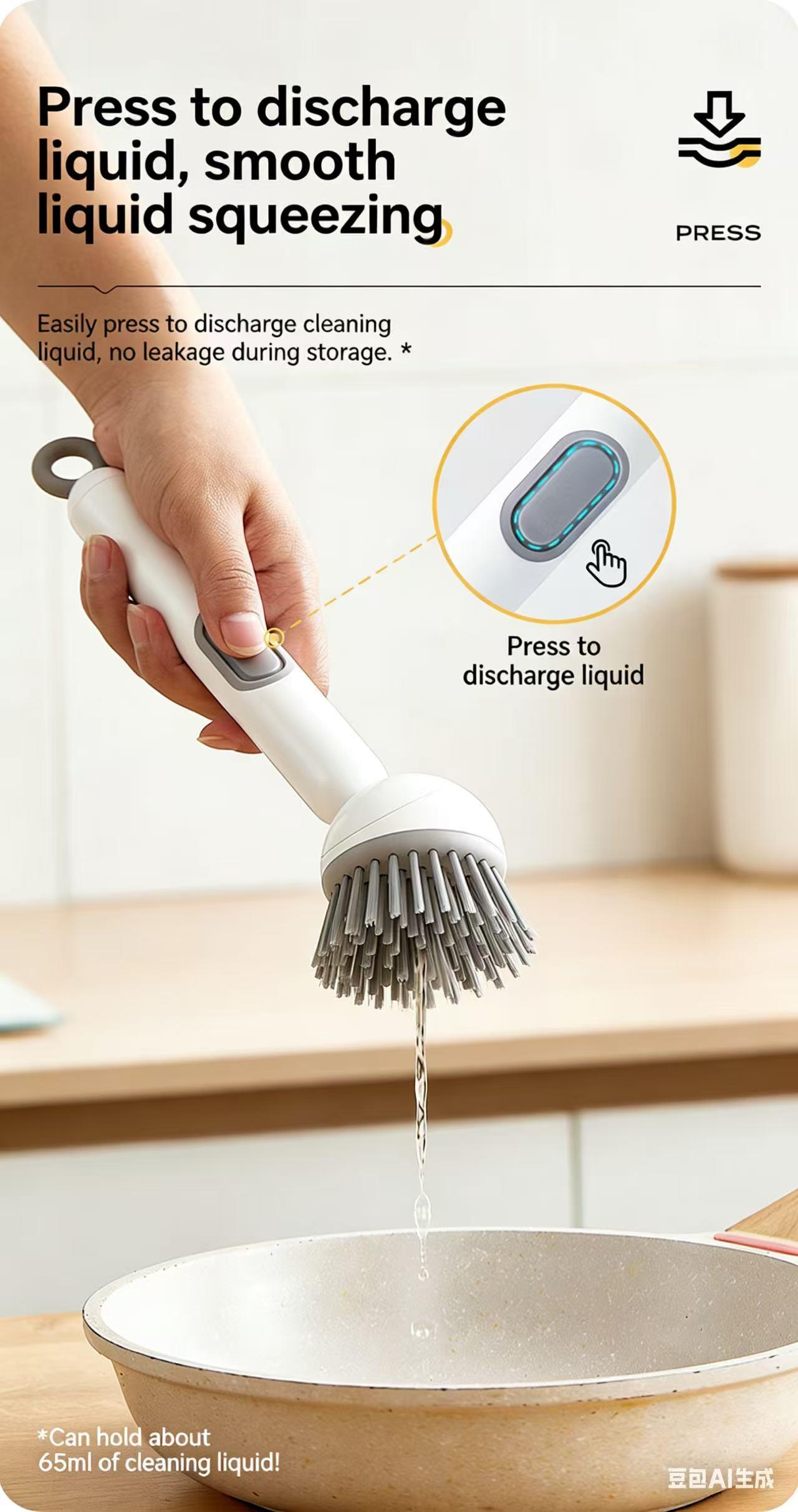 Multifunctional dishwashing brush, kitchen cleaning, convenient and practical gadget, suitable for kitchen cleaning, range hoods, cookware, and sinks Multifunctional dishwashing brush, kitchen cleaning, convenient and practical gadget, suitable for kitchen cleaning, range hoods, cookware, and sinks