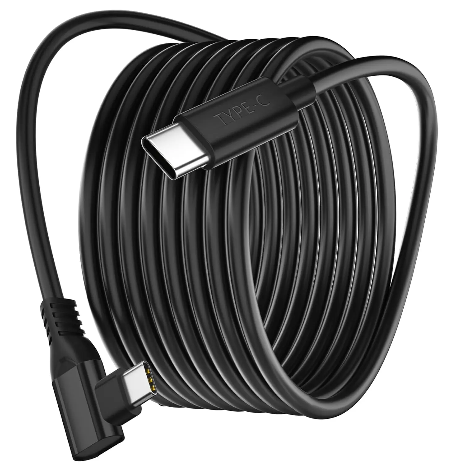 10ft USB C to USB C  240W   for  17 16 15 | Right Angle Type C Charge Cord for  17 16 Pro Max 15/iPad/ S26 S25 S24 for //MacBook Laptop Charger
