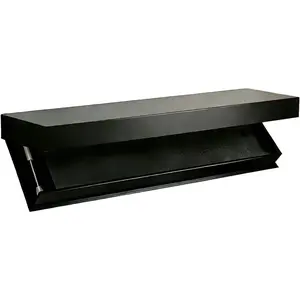 Magic Flap Hidden Shelf with Secret Compartment, Wall Mounted Floating Shelf with Concealed Storage Drawer, Hidden Compartment Shelf for Home Office Living Room, Black