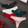 5-Pack Summer Sexy Thongs for Women, Comfy Breathable Panties, Multi-Color Set with Bow Design, Soft Breathable Fabric, Perfect for Daily Wear and Dates