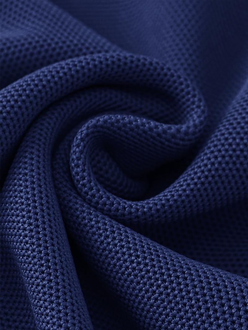 Men's Regular Fit Letter Print Contrast Trim Polo Shirt, Casual Short Sleeve Half Zip Top for Summer, Fashion Men's Clothes for Daily Wear, Menswear