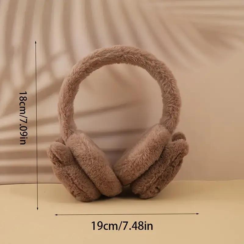 Cute Cartoon Cat Plush Earmuffs 2-Pack Winter Windproof Cold Proof Ear Protectors for Outdoor Cycling Skiing Best Christmas Gift for Girls