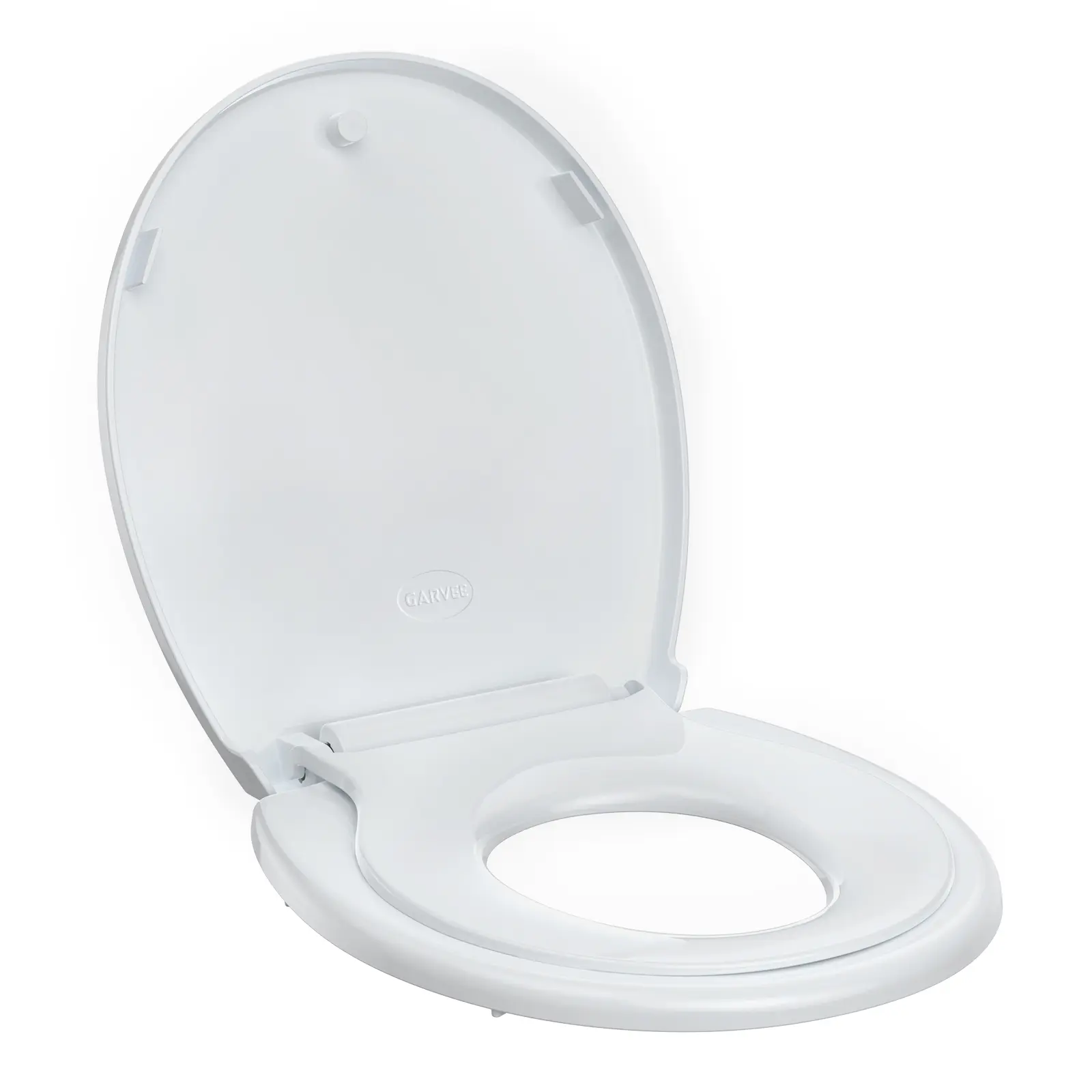 Garvee Soft-Close Toilet Seat with Built-In Toddler Training Seat - Quick-Release for Easy Cleaning - Top-Mount Easy Install - Fits Round & Elongated Toilets - White