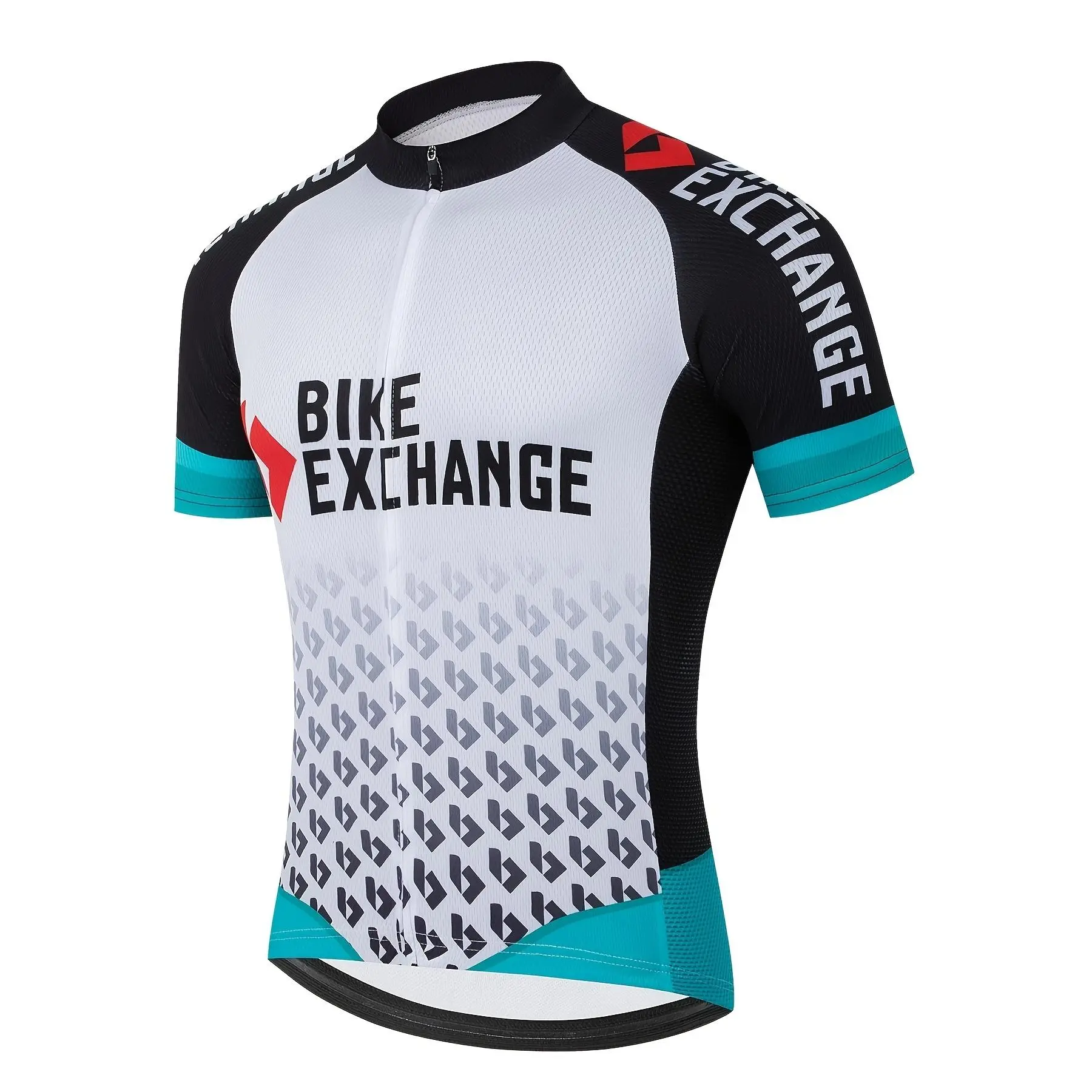 Men's Cycling Jersey - Short Sleeve Polyester Clothes, Breathable Quick-Dry Male Jersey for Mountain Riding, Road Biking Outdoor Sports