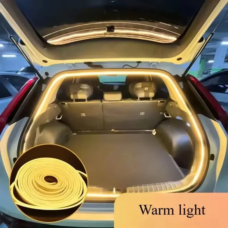 High Brightness Car Trunk Ambient Light, LED Interior Decoration, Wireless Automatic Sensor Tailgate Light Strip, No Wiring Required, Car Strip Lights