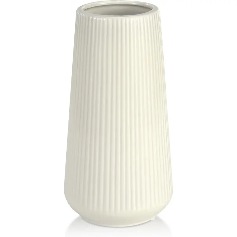 Beige Ceramic Vase,  Small Cute Flower Vase for  Grass, Home, Living Room, Dining Table, Farmhouse, Office Decor, Bedroom, Table, and Kitchen Shelf (Beige)