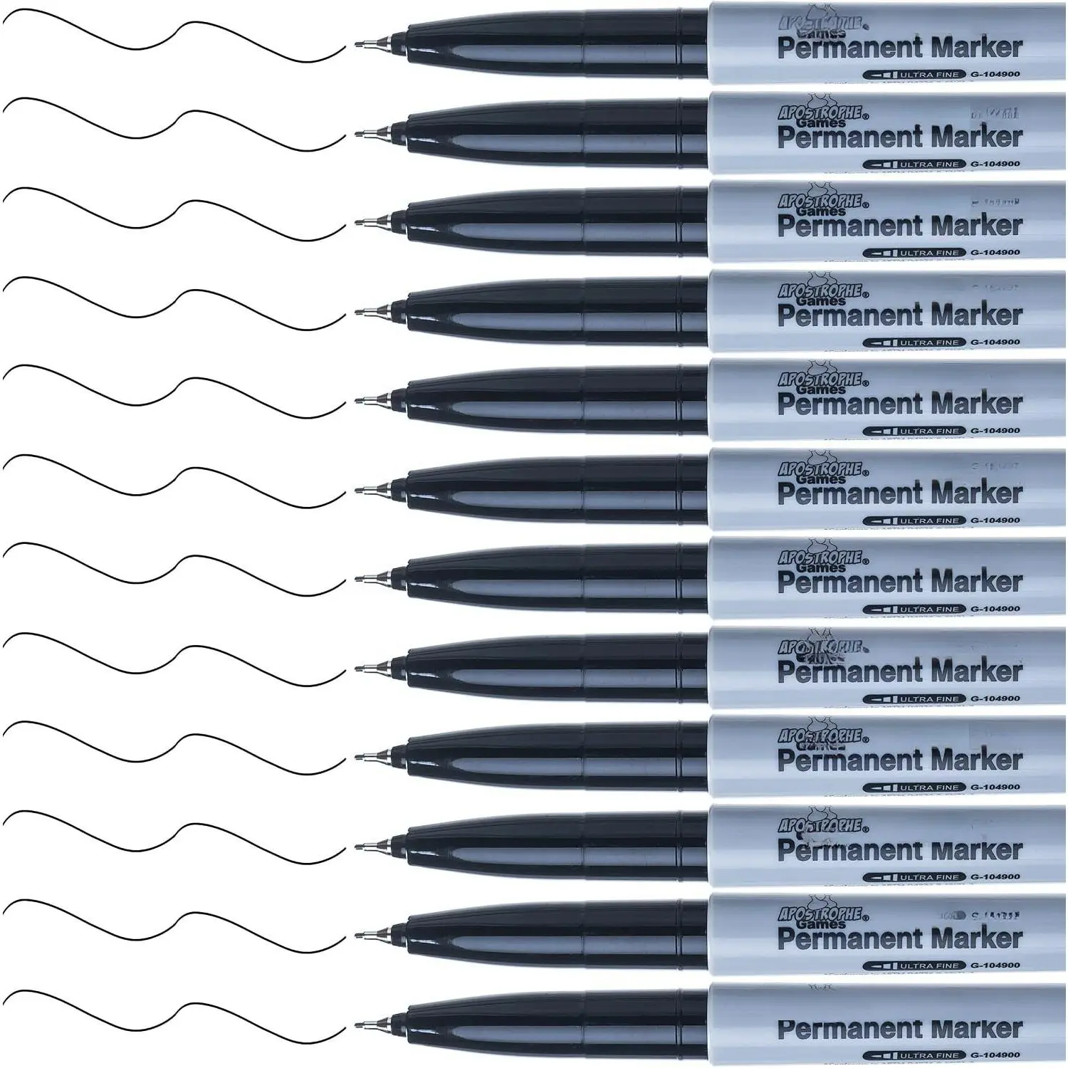 Ultra Fine Point Permanent Markers - 12 Pack, Black Pens - School Supplies