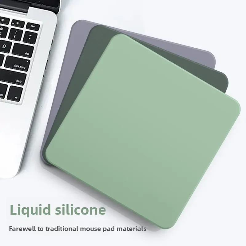 Small Liquid Touch PVC Mouse Pad, Non-Slip Odorless Leather Texture Desk Mat, Comfort Wrist Support Mouse Mat for Notebook Computer Desktop