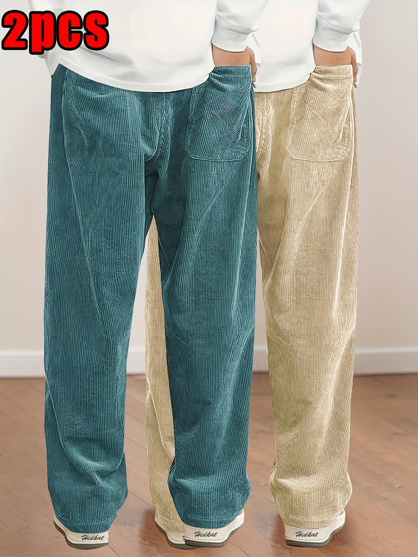 2 Pairs Women's Corduroy Pants, Women's Corduroy Wide Leg Pants 2 Pack, Women's Elastic Waist Corduroy Trousers, Women's Casual Corduroy Sweatpants 2PCS, Plus Size Corduroy Pants 2 Pairs Women's Corduroy Pants, Women's Corduroy Wide Leg Pants 2 Pack, Women's Elastic Waist Corduroy Trousers, Women's Casual Corduroy Sweatpants 2PCS, Plus Size Corduroy Pants