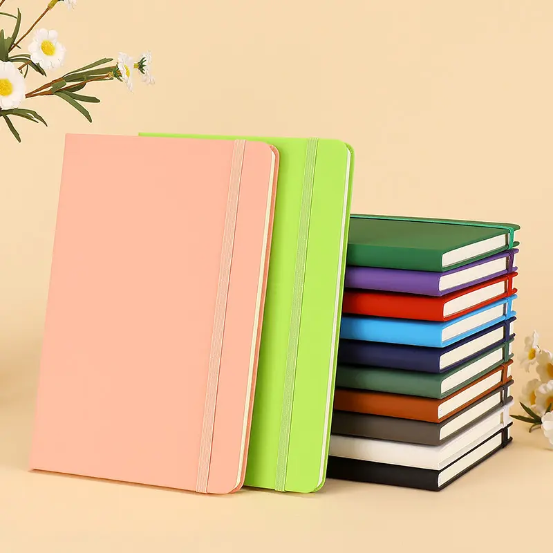 A5 Lined Journal Notebook - Premium PU Leather Hardcover Executive Planner with Elastic Closure, 160 Thick Pages Grid/Ruled Pages for Office, College Writing & Holiday Gifting