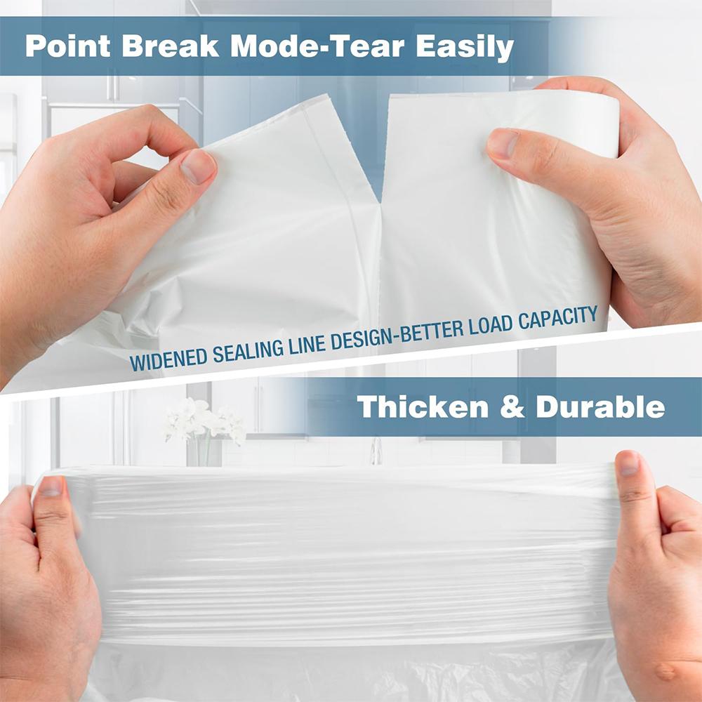 Box Of 13 Gallon Expandable Heavy-Duty Plastic Multipurpose Disposable Garbage Bags-Super Strong, Leak-Resistant Trash  bag, And Odor-Proof  For Bedroom, Kitchen, Living Room, Outdoor, And Toilet Use - Convenient And Sanitary Waste Solution