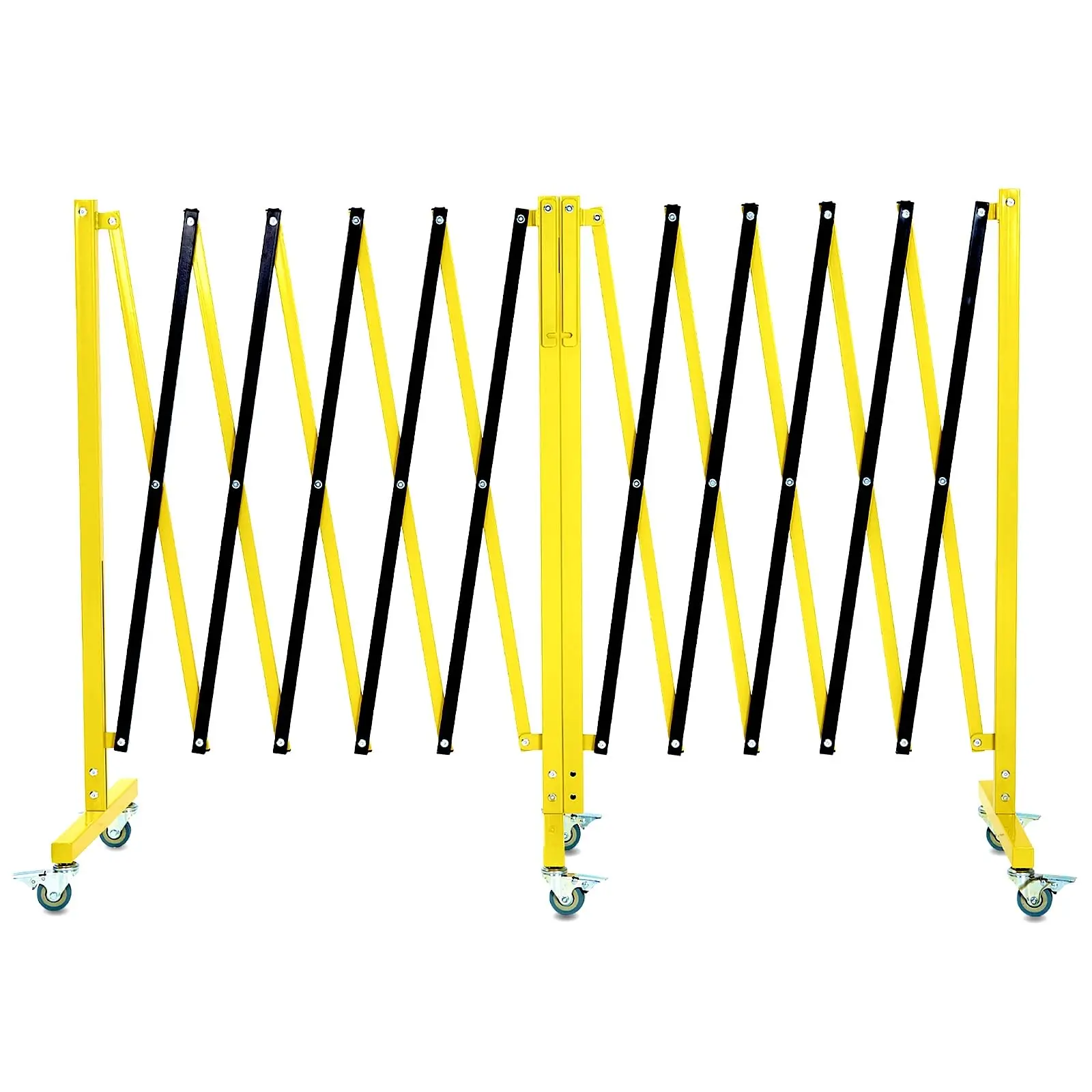 GARVEERetractable 19.8FT Safety Barrier Gate, Metal with Warning Board