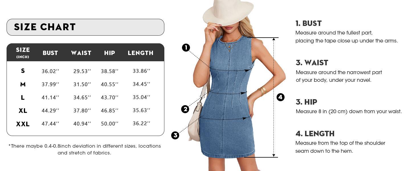 Danedvi Womens Denim Mini Dress Casual Sleeveless Crewneck Summer Jean Tank Dresses Blue Womenswear SpringStatements Danedvi Womens Denim Mini Dress Casual Sleeveless Crewneck Summer Jean Tank Dresses Blue Womenswear SpringStatements