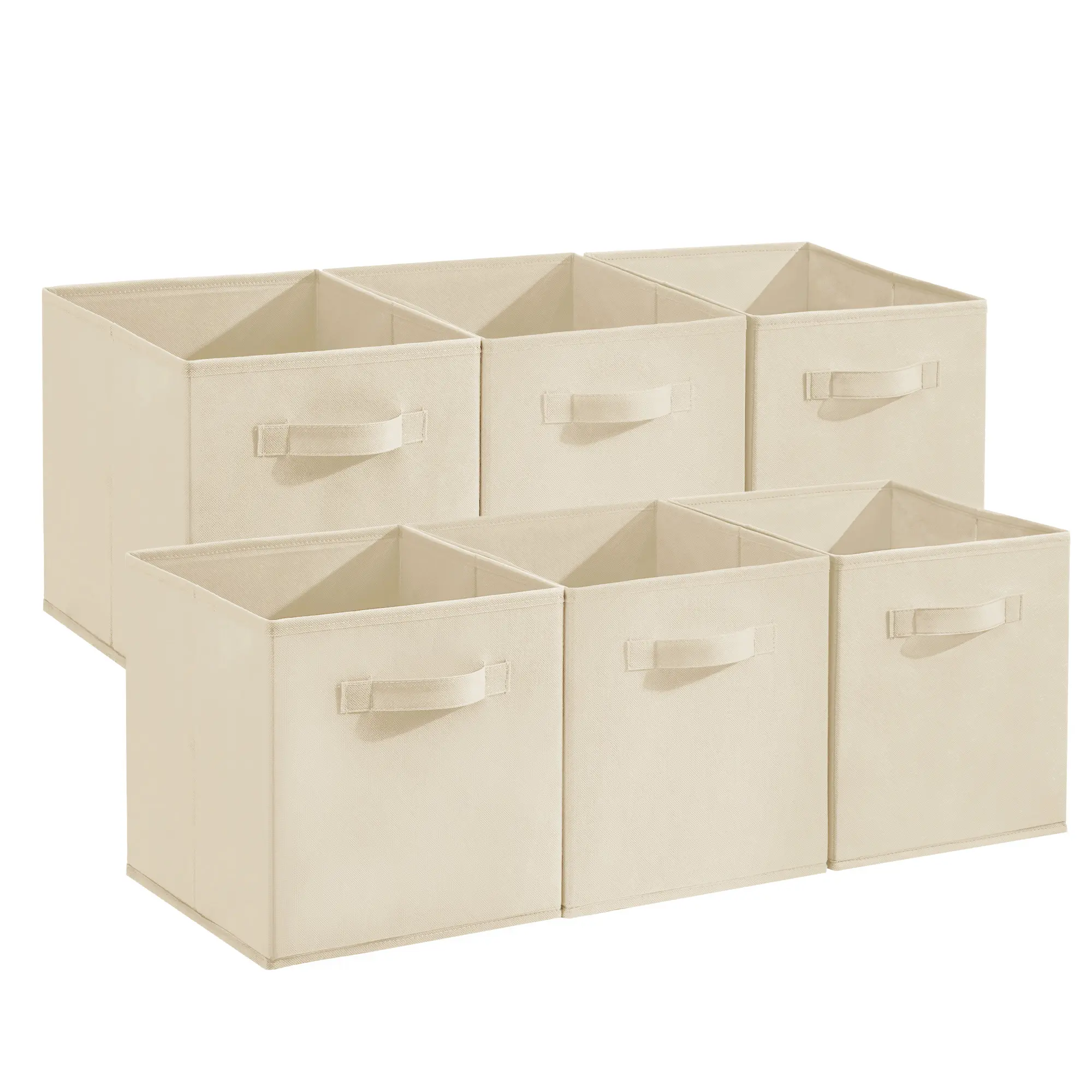 12-Pack Collapsible Open Storage Bins with Handles – Non-Woven Fabric Organizer Boxes for Clothes, Books, Toys – Breathable, Collapsible Design