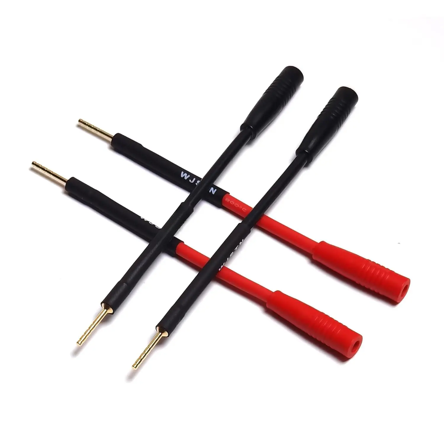 2mm Pin Plug to 4mm Banana Female Adapter 4-Pack 3 inches