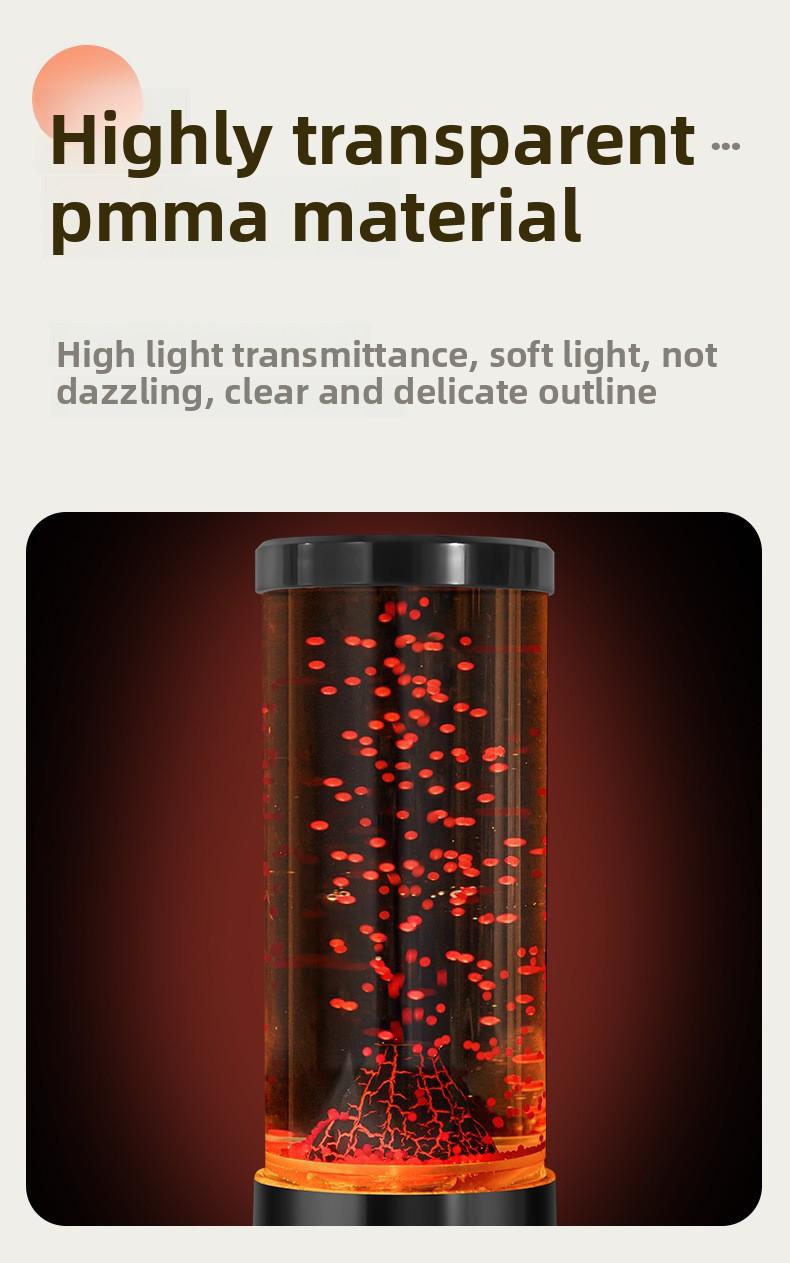 Aquarium Light Jellyfish Small Fish Volcano 3 Options RGB LED Remote Control Fish Tank Decorator Night Light Aquarium Decoration Pet Gift