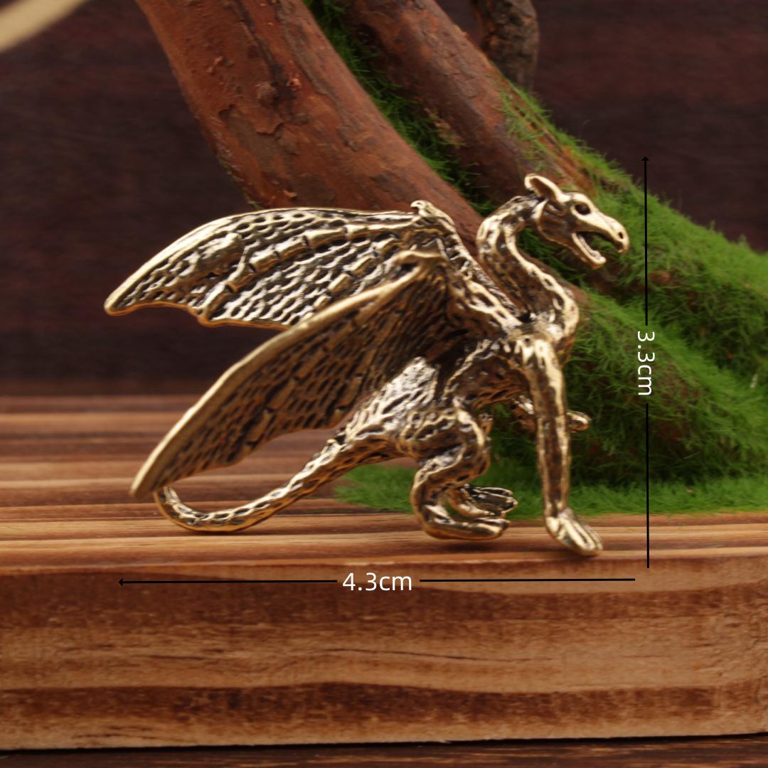Brass Warcraft Green Dragon, Warcraft Fire Dragon, Flying Dragon, Decorative Ornaments, Copperware, Desktop Home Decoration