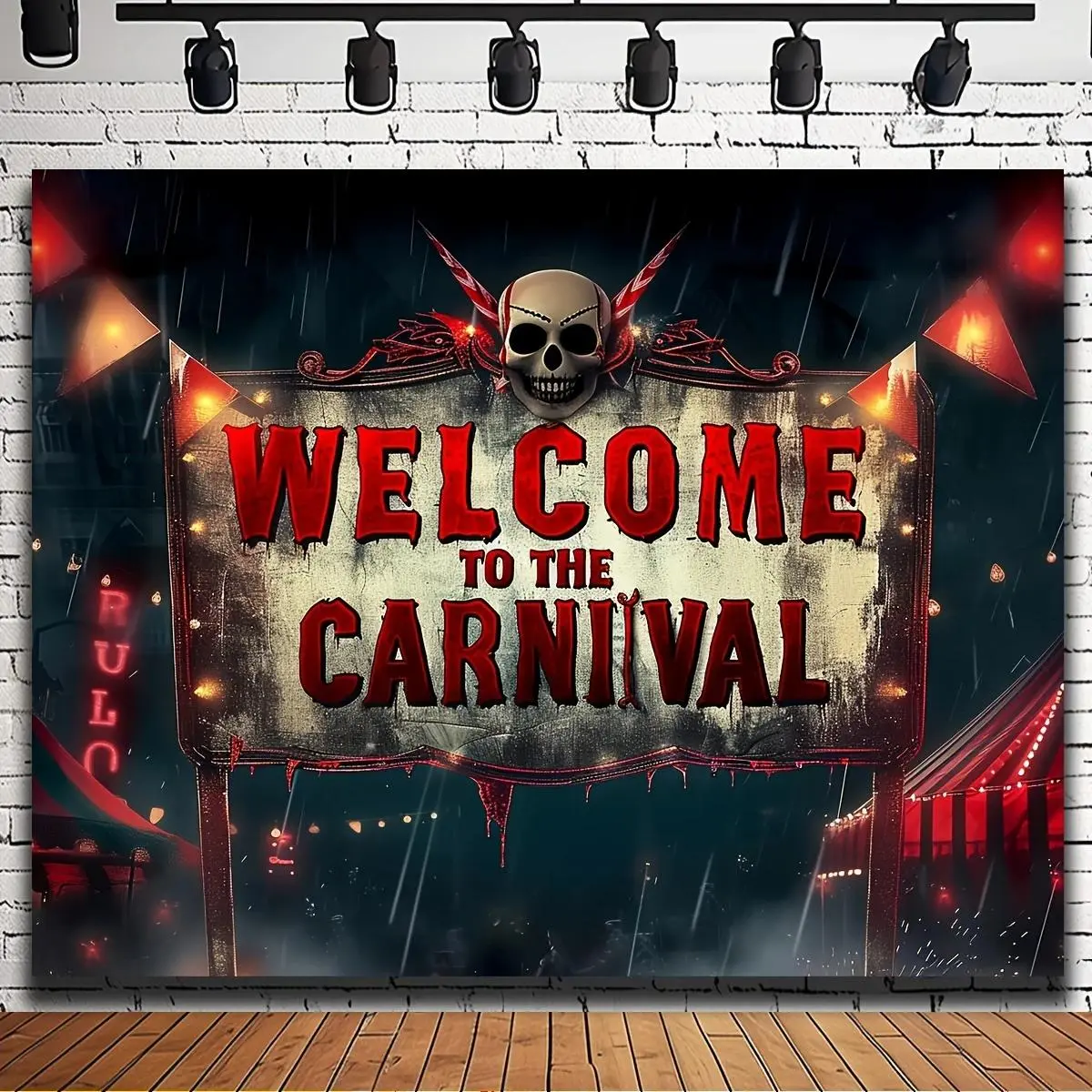 Circus background horror carnival party decoration horror theme welcome to photo studio carnival background