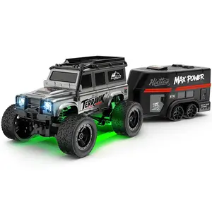 1:64 Mini Variable Speed Climbing RC Car with Trailer, Full-Scale Big Foot Off-Road Vehicle, Holiday Gift for Kids Aged 3+
