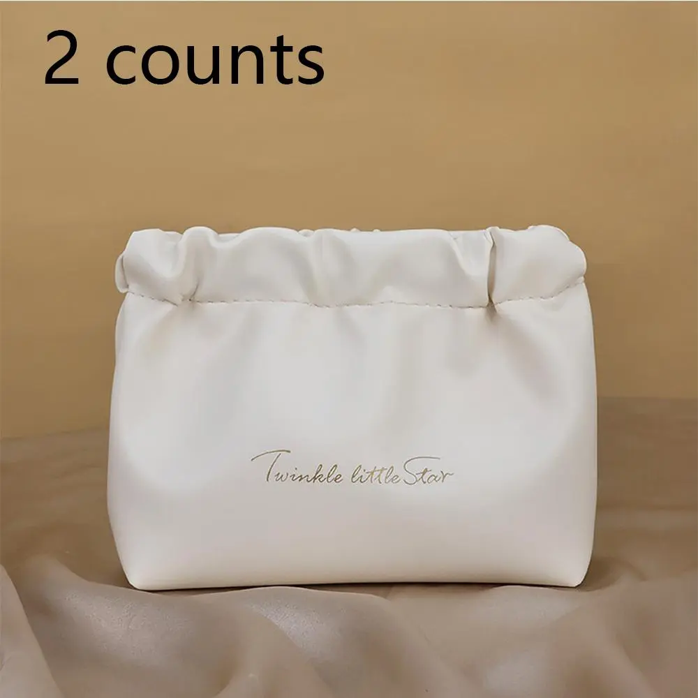 Portable Data Cable Storage Bag, 2 Counts/set Mini Automatic Closing Bag, Lipstick and Change Storage Bag, Makeup Bag, Travel Toiletries Bag