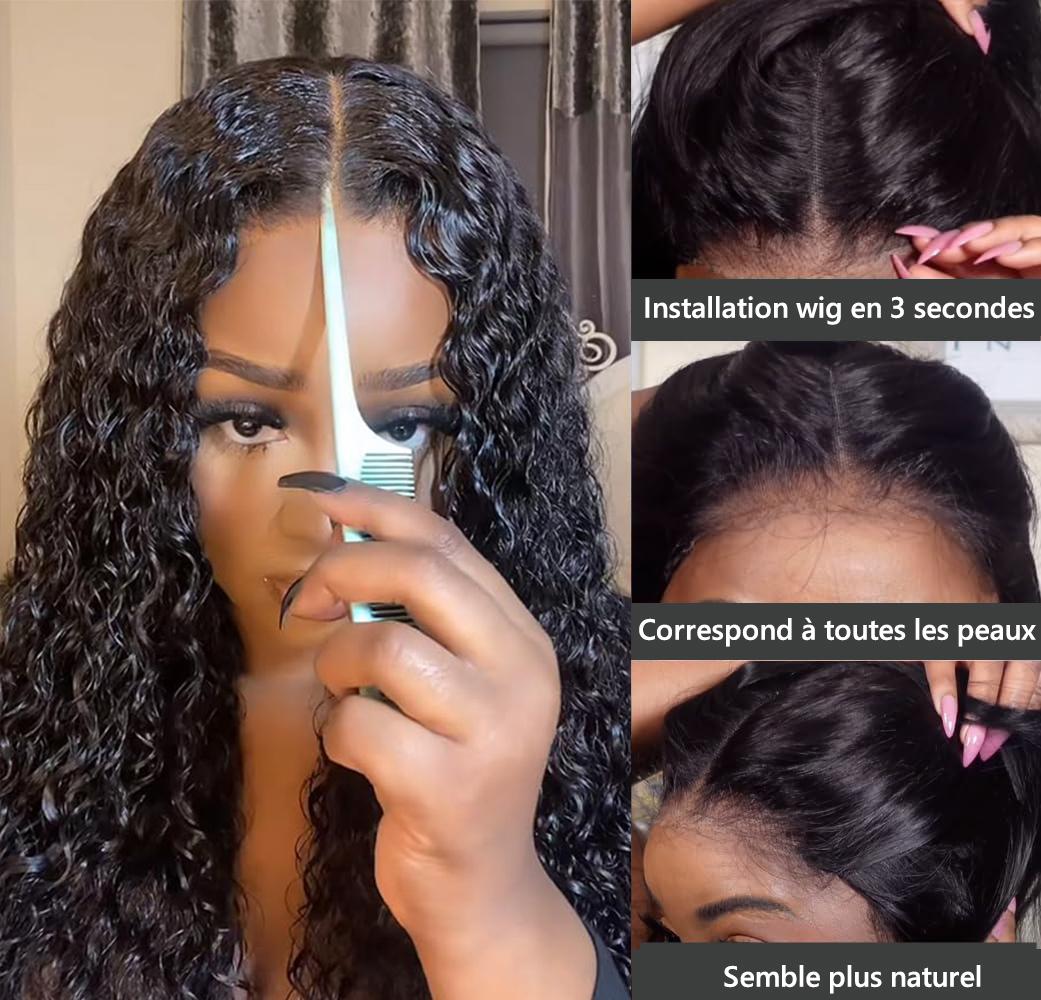 [Beginner Friendly] Bling Hair Glueless Wig Deep Wave 6x4 7x5 9x6 Real Human Hair Wigs HD Transparent Pre Cut Lace Closure Wigs Ready to Wear No Glue Wig 13x6 Lace Front Wigs TikTokShopHolidayHaul
