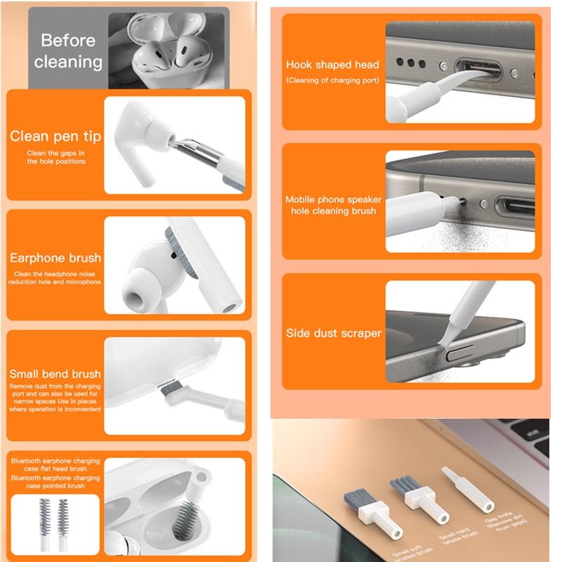 32 in 1 Digital Cleaning Tool, 1 Set Multi-functional Digital Cleaning Tool Brush for iPhone Phone iPad Tablet Computer Charging Port Slot Cleaning, Camera Cleaner