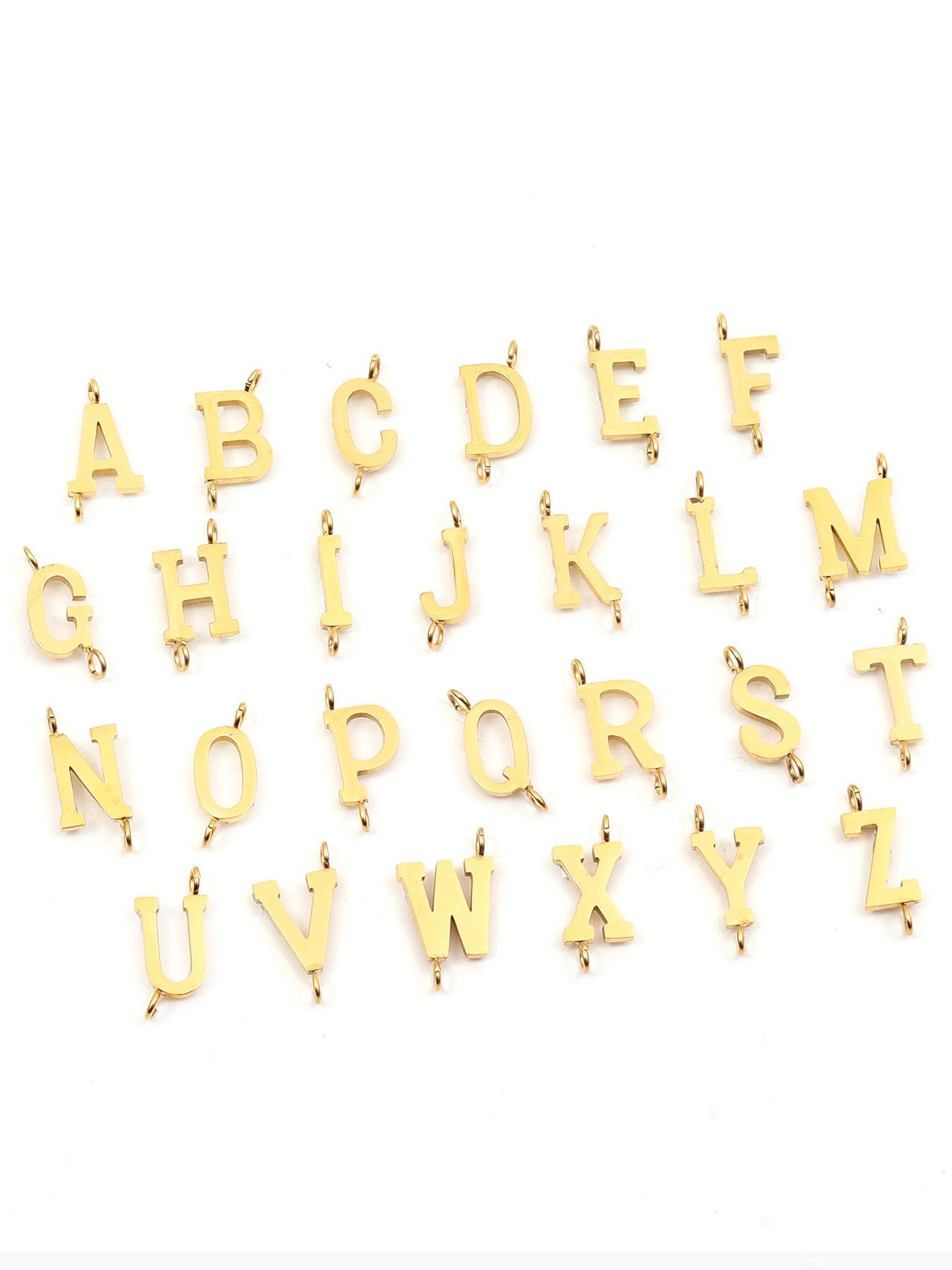 Summer Fashion Letter Detail Link Bracelet, Summer Jewelry, Stainless Steel High Quality Bracelet for Women for Party, Daily Clothing Decor, Trendy All-match & Exquisite Jewelry for Birthday Gift, Gifts for Wife, Fashionable Jewelry