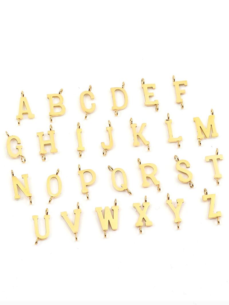 Summer Fashion Letter Detail Link Bracelet, Summer Jewelry, Stainless Steel High Quality Bracelet for Women for Party, Daily Clothing Decor, Trendy All-match & Exquisite Jewelry for Birthday Gift, Gifts for Wife