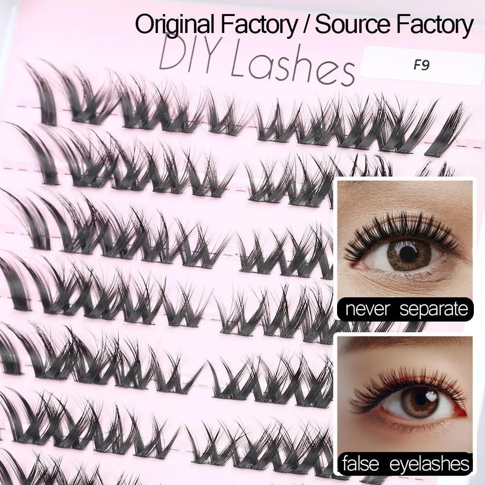 DIY Winged Fox-Eye Cluster Lashes - Jumbo Volume Flared Segmented Lashes for an Effortless, Glamorous Lifted Look