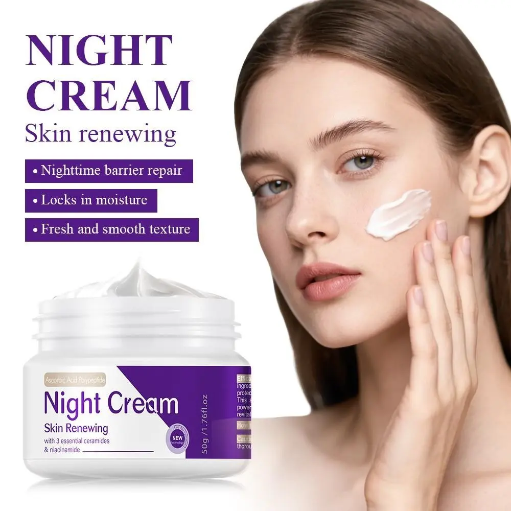 Niacinamide Night Cream, Peptide Moisturizing Sleep Repair Face Cream, Hydrating Overnight Treatment, Facial Care Essential
