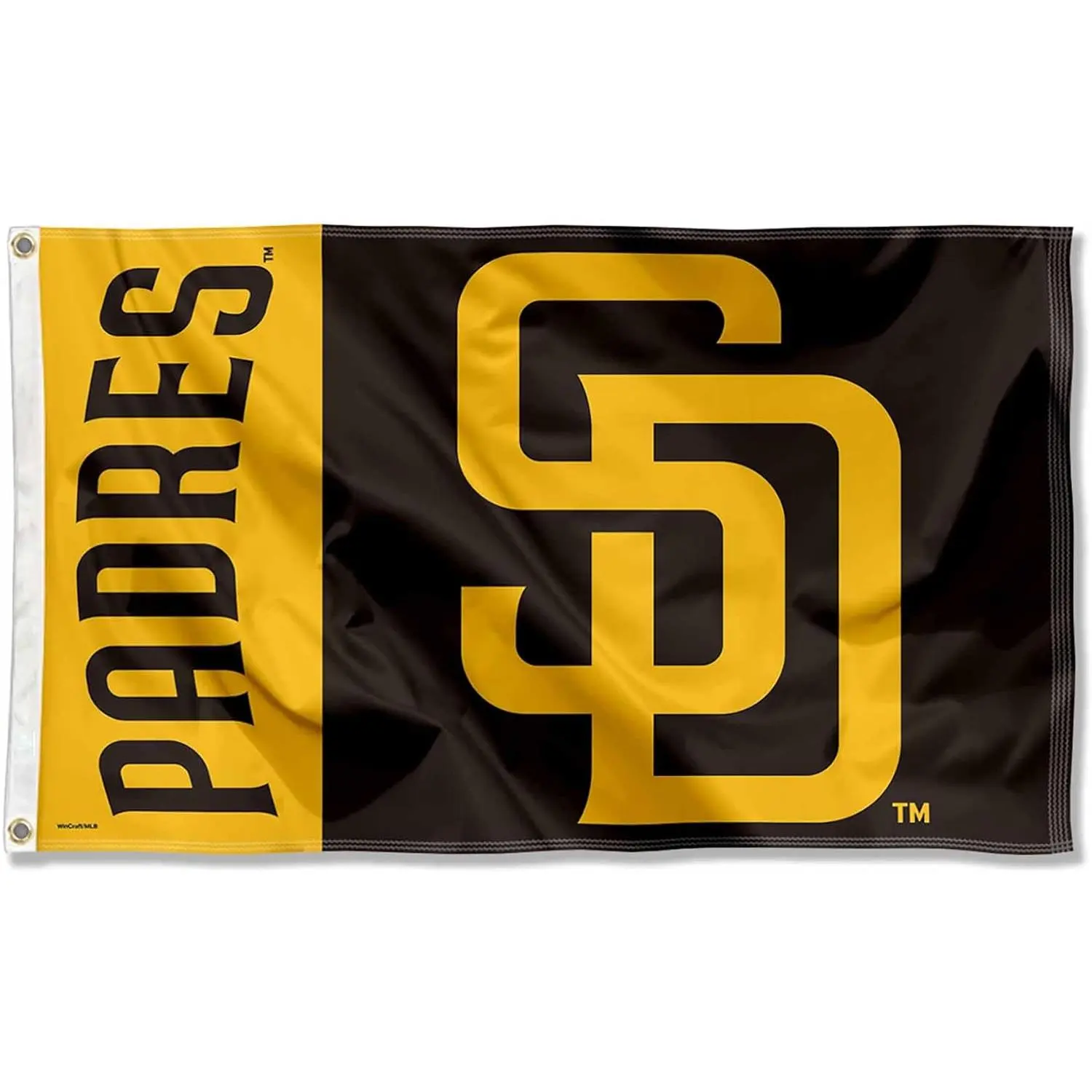 San Diego Padres Single Grommet Flag - 60x90cm/2x3ft & 3x5ft Sizes, Lightweight Polyester Flat Banner, Sports Collectible Decoration for Balcony, Party, Camping, Outdoor Use