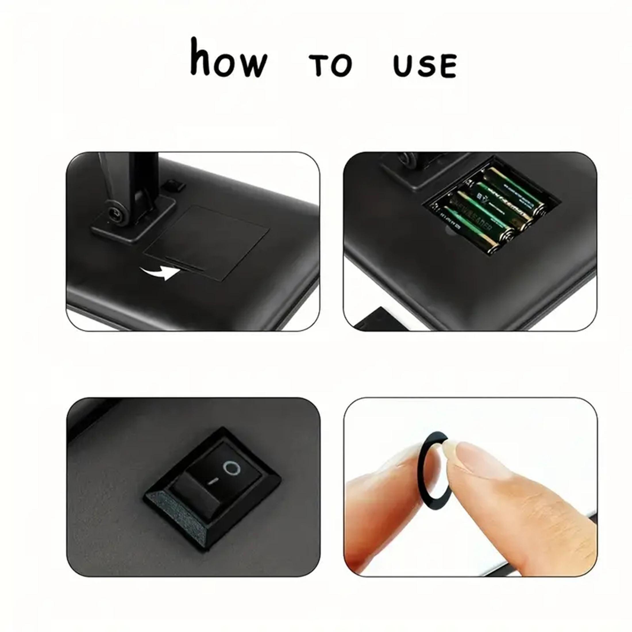 Adjustable Brightness Touch Screen Lighted Makeup Mirror - Battery-Powered Portable Vanity Mirror with Polished Finish & Durable Plastic Design for Home Travel Beauty Routine, Batterypowered Operation