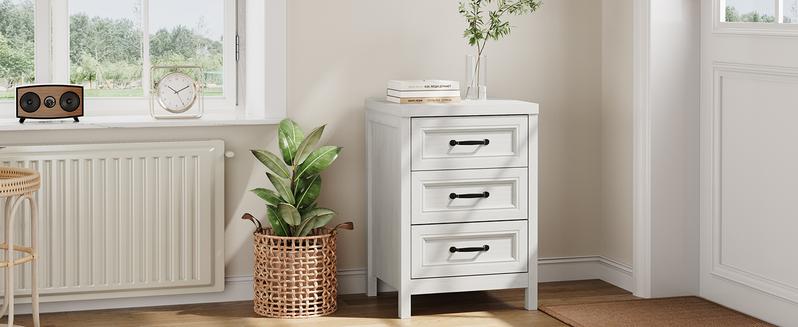 RoyalCraft 3 Drawer Dresser, Modern Wood Dresser with Raised Panel Drawer Front, Accent Chest of Drawers for Bedroom, Living Room, Entryway, Hallway RoyalCraft 3 Drawer Dresser, Modern Wood Dresser with Raised Panel Drawer Front, Accent Chest of Drawers for Bedroom, Living Room, Entryway, Hallway