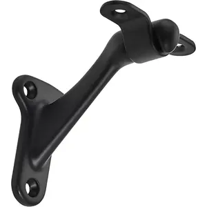 20 Pack 3 Inch Matte Black Heavy Duty Handrail Bracket Hardware for Stairways, Home or Office Stair Support Handrail Brackets