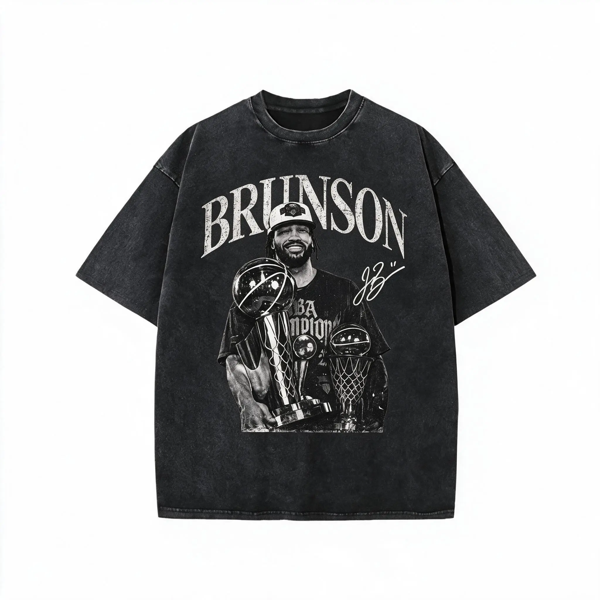 2026 New York Jalen Brunson Champions T-shirt Men Women Summer Cotton Clothing Vintage Round Neck Short Sleeved Shirt Streetwear