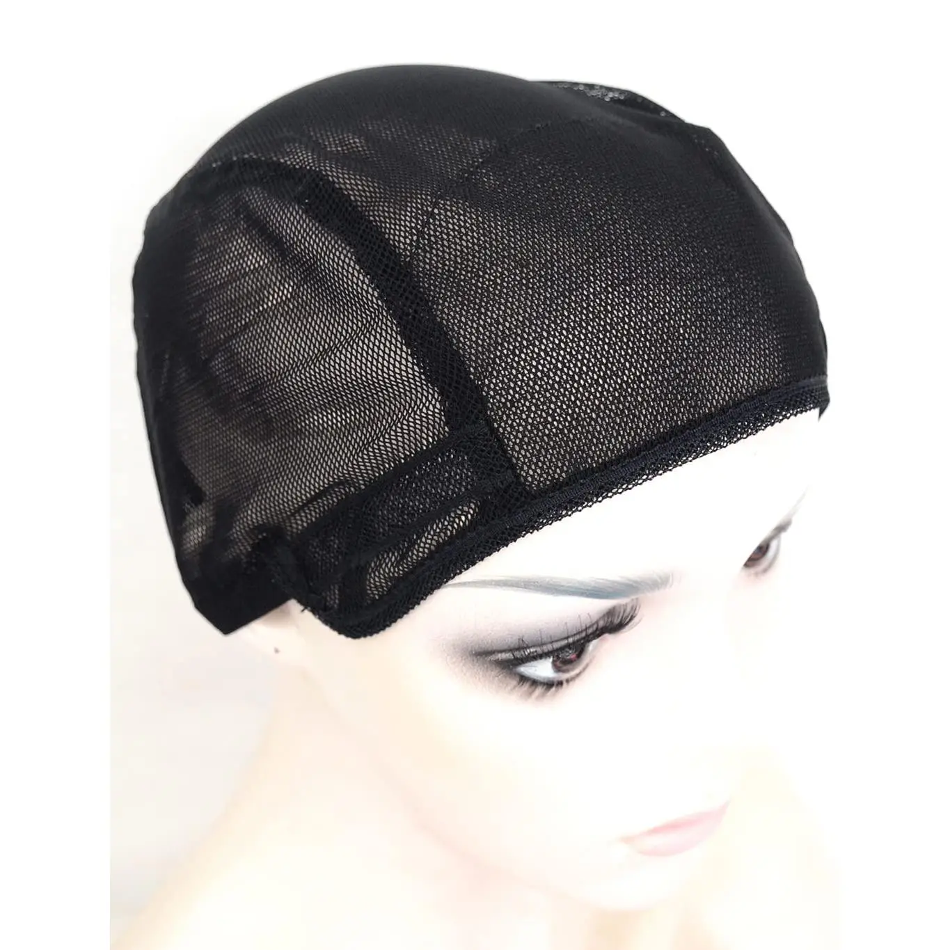 Mesh Wig Caps for Making Wigs 2 count Black Color Stretch Weaving Caps with  Adjustable Straps For Women (Medium, Black Stretch Cap)