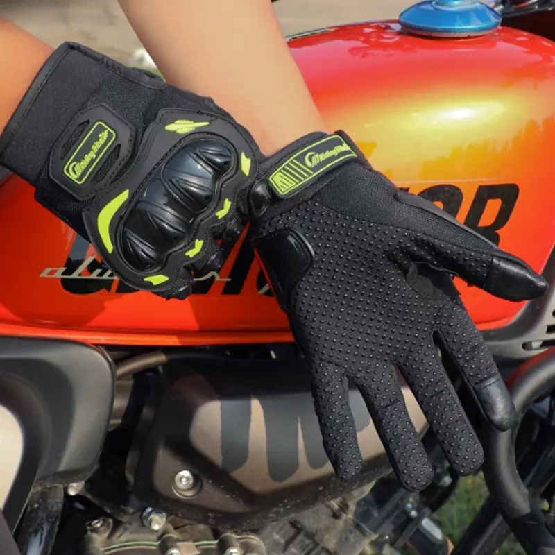 Motorcycle riding gloves, men's and women's anti-drop electric road locomotive full-finger touch screen four-season three-dimensional gloves ideal holiday Waterproof Cycling Gloves