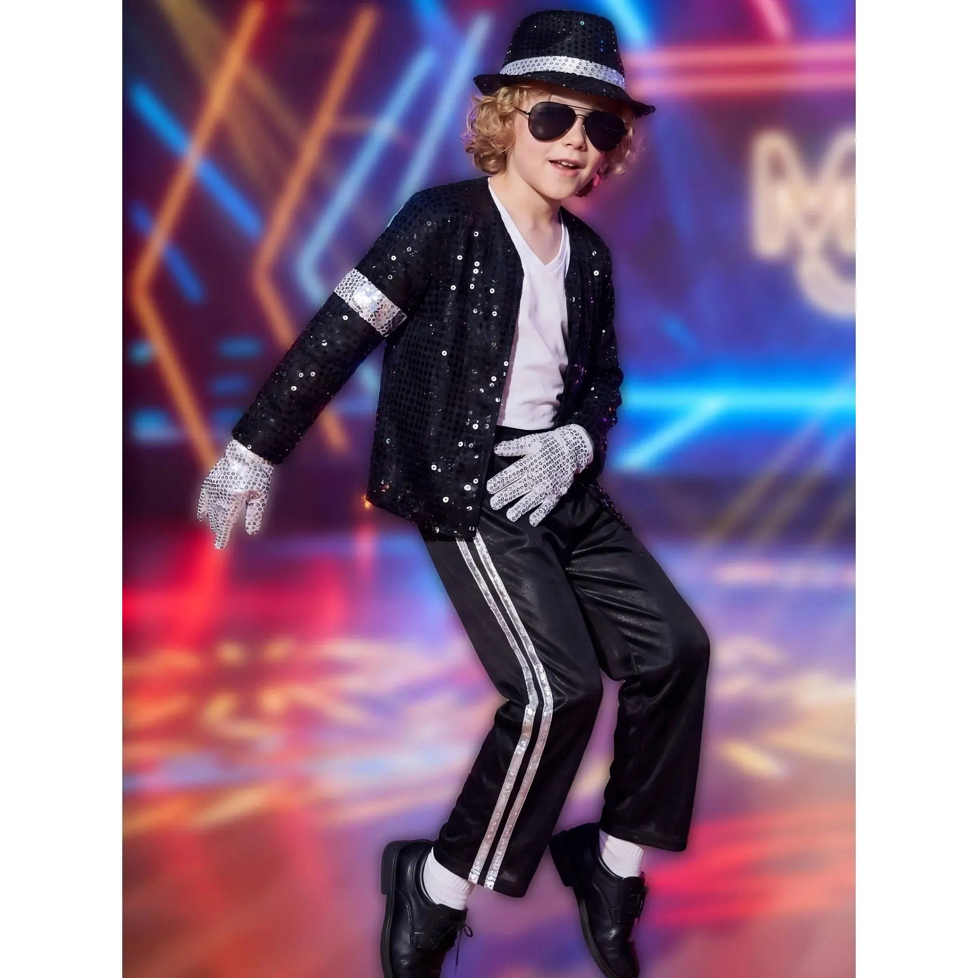 Adults Jackets+Pant+Socks+Glove Set Costume Halloween Christmas Dances Cosplay Parties Retro Sequin Costumes Coat Womens Man