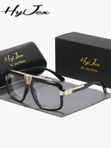 HyJex 1 Piece Unisex Classic Design Full Frame Plaon Glasses Suitable For All Face Shapes Rectangular Frame Plaon Glasses