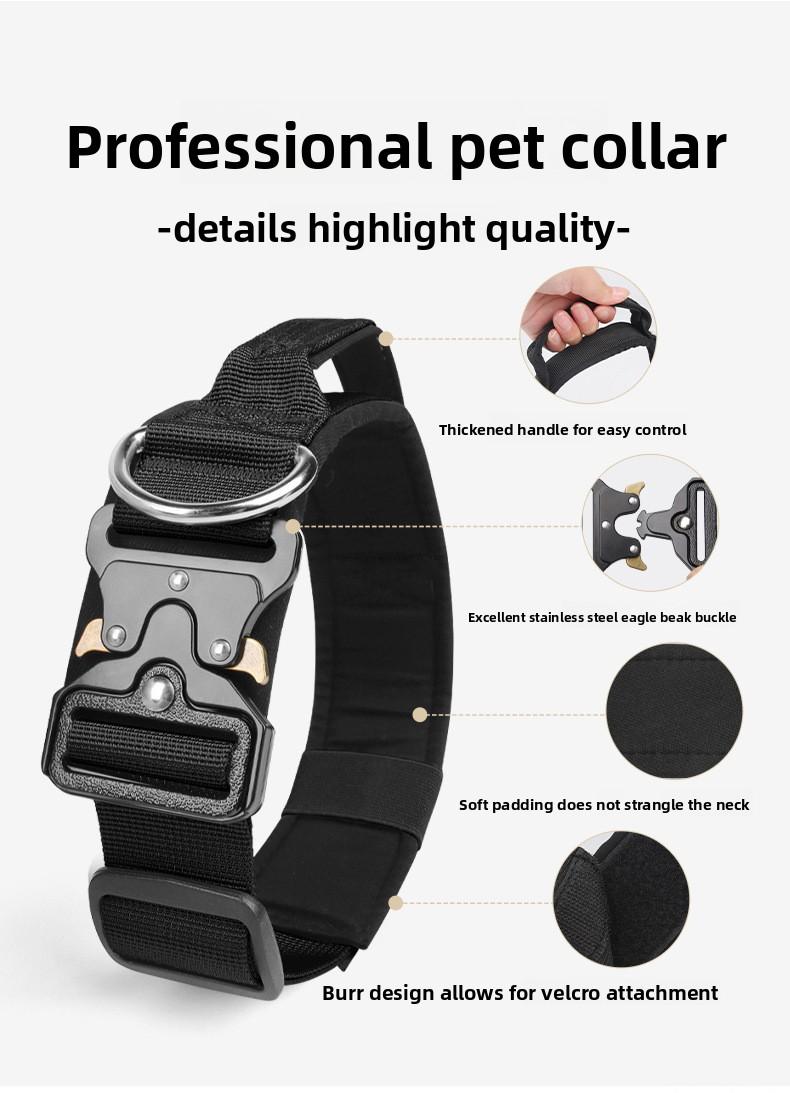 Premium Heavy-Duty Nylon Dog Collar - Extra Wide, Padded, with Stainless Steel Buckle Adjustable Pet Collar, Durable Dog Collar for Medium Large Dogs Cats for Outings, Dog Supplies, Pets Supplies, Christmas Gift