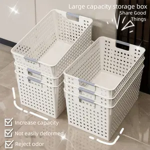 Plastic storage basket for home use, snacks, toys, dormitory, kitchen, desktop storage box, storage rack