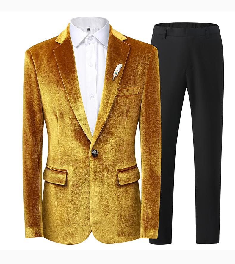 Men's Velvet Suit Jacket  Wedding Tuxedo, Formal Gala Dinner Blazer, Casual Evening Dress Coat