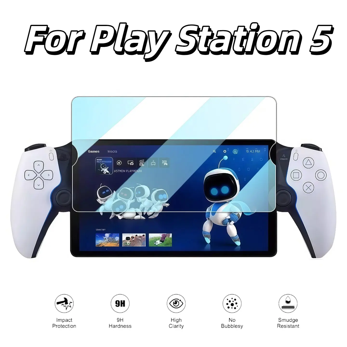 Sony Ps5 Handheld Playstation Portal Host Screen Protector Film, Full Coverage Tempered Glass, Anti-Scratch, Hardness 9h, Clear