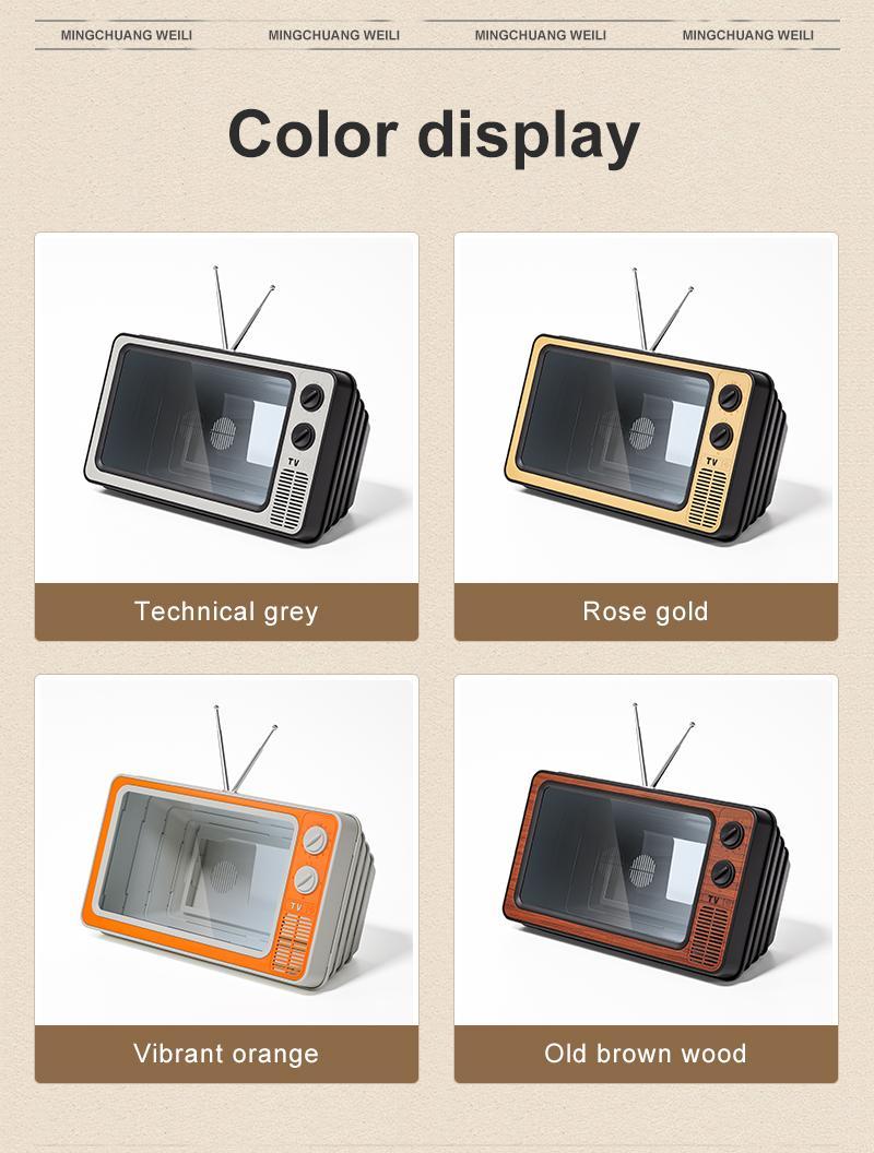 Phone Screen Magnifier Enlarged Expand Stand Phone Holder HD Video Amplifier Eyes Protection Retro TV Box