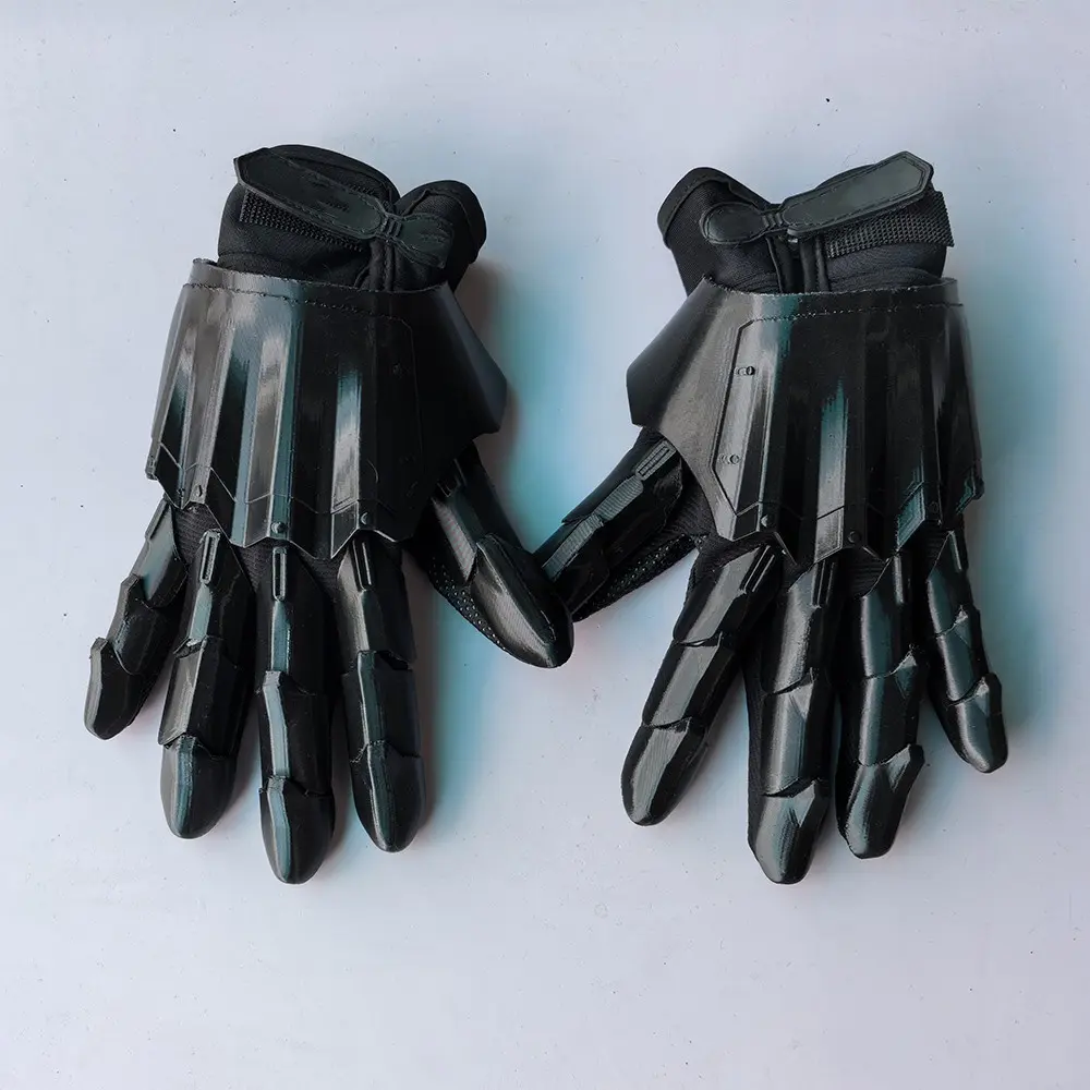 3D Printed Punk Mechanical Gloves, Futuristic Gothic Wearable Hand Armor, Neutral Tech Style Role Play Exoskeleton Gear