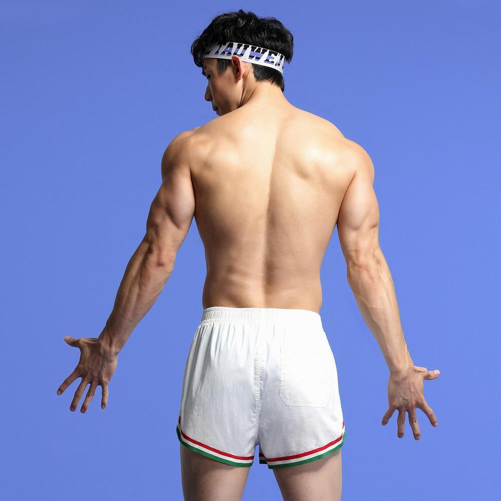 Tauwell Mens Sports Shorts Trendy Comfortable Youth Casual Three-Point Pants Polyester Fabric  - Menswear Trouser Elastic