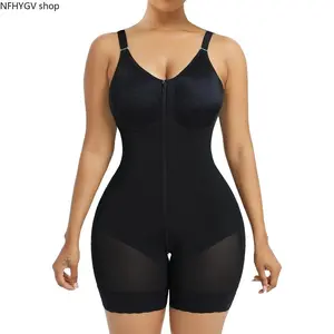Women's Full Body Shapewear Bodysuit Waist Trainer, Tummy Control Butt Lifter With Detachable Shoulder Straps Crotch Opening And Zipper Closure, Ultra-Stretch Breathable Soft Fabric For Custom All-Day Comfortable Shaping Wear