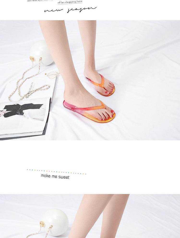Rainbow Jelly SandalsJelly Flip Flops for Women With Flexible Sole, Soft Footbed Summer Sandals for Women